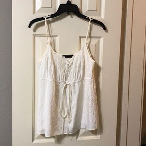 BCBG Max Azria embroidered polka dot tank